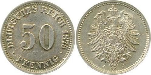 50 Pfennig Kaiserreich 1875j, Postzegels en Munten, Munten | Europa | Niet-Euromunten, Verzenden