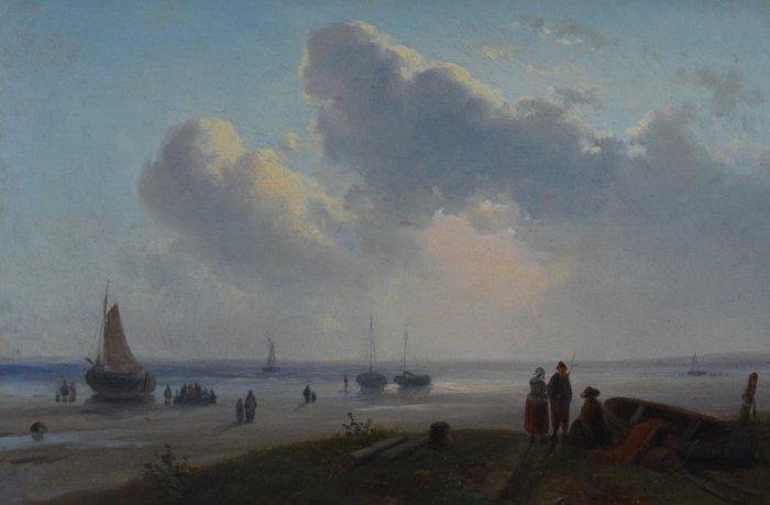 Charles Henri Joseph Leickert (1816-1907) - Strandgezicht, Antiek en Kunst, Kunst | Schilderijen | Klassiek