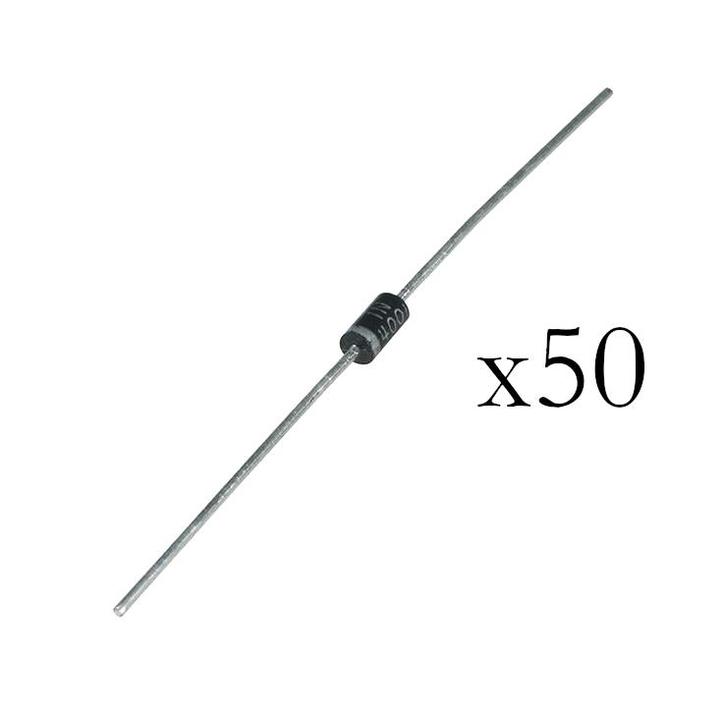 1N4007 1000V 1A Rectifier diode - 50 stuks, Hobby en Vrije tijd, Elektronica-componenten, Verzenden