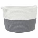 Wasmand Katoen Grijs Wit Ã60cm - Retourdeal! -69%, Ophalen of Verzenden, Nieuw