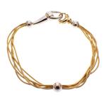 Bicolor gouden armband; Cetas | 19 cm (witgoud) (witgoud), Sieraden, Tassen en Uiterlijk, Armbanden, Ophalen of Verzenden, Gebruikt