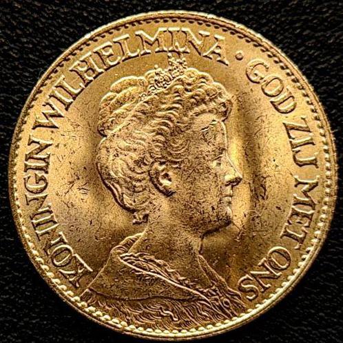 Gouden 10 gulden Wilhelmina 1911-1933 (willekeurig jaar), Postzegels en Munten, Munten | Nederland, Losse munt, Goud, Verzenden