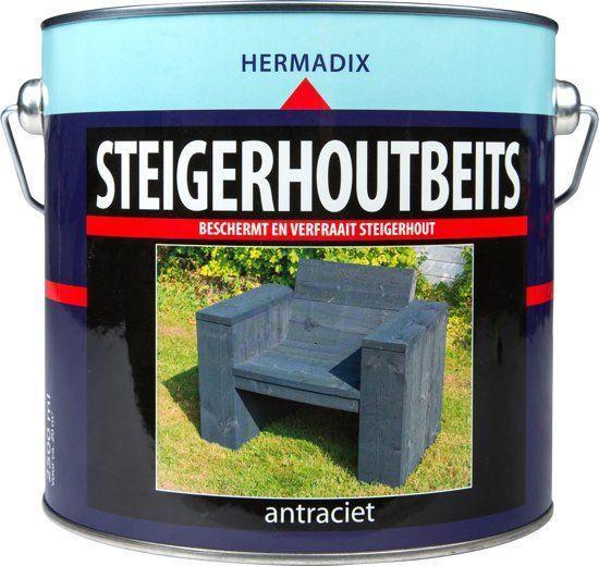 Steigerhoutbeits Antraciet 2,5 liter, Doe-het-zelf en Verbouw, Verf, Beits en Lak, Nieuw, Ophalen of Verzenden