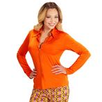 Disco 70S Blouse Oranje Dames, Kleding | Dames, Carnavalskleding en Feestkleding, Nieuw, Verzenden