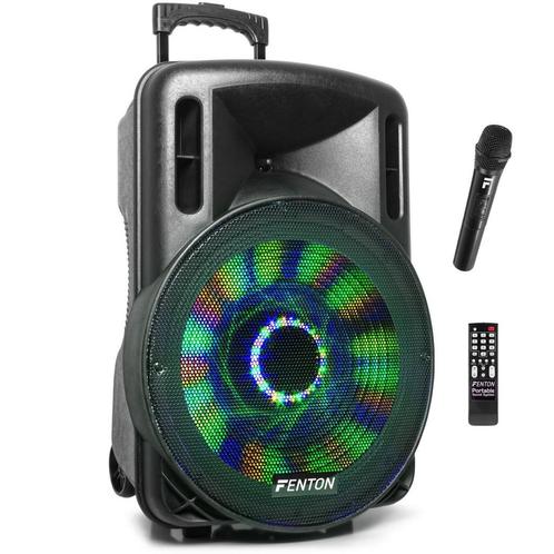 Fenton FT15LED karaoke speaker 800W 15 met LED verlichting, Audio, Tv en Foto, Luidsprekers, Nieuw, Verzenden