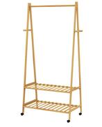 Kledingrek bamboe met wielen 155x70x45cm (Badkamer), Verzenden, Nieuw