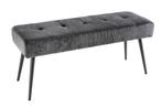Design bank BOUTIQUE 100cm donkergrijs koord zwart metalen, Huis en Inrichting, Ophalen of Verzenden, Nieuw