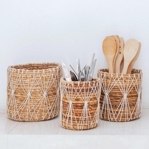 Plantenmand | Opbergmand MUKO gemaakt van bananenvezel (3 ma, Huis en Inrichting, Woonaccessoires | Wanddecoraties, Nieuw, Verzenden