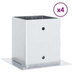 4x Paalvoet Staal | Tweedekansje | OP = OP, Ophalen of Verzenden, Nieuw, 100 tot 250 mm, Overige typen