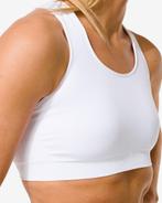 HEMA Damessporttop medium support naadloos wit, Verzenden, Nieuw