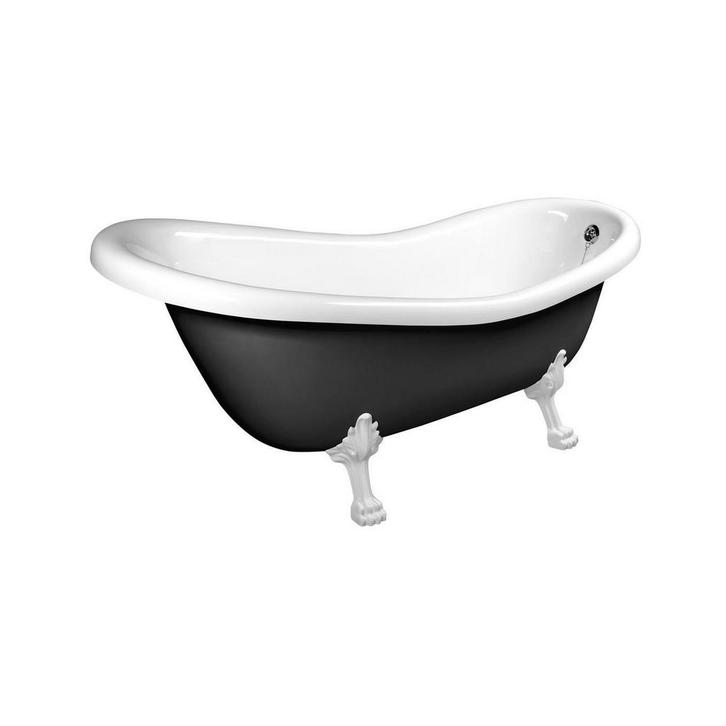 Vrijstaand Bad Sapho Retro 173x75x84 cm Wit / Zwart met, Doe-het-zelf en Verbouw, Sanitair, Overige typen, Nieuw, Ophalen of Verzenden