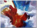 Abstract Modern olieverf schilderij 120x90cm