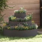 vidaXL Tuin Bloempot Zwart 90 x 90 x 20 cm Staal, Tuin en Terras, Bloembakken en Plantenbakken, Minder dan 30 cm, Verzenden, Nieuw