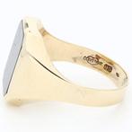 Ring - 14 karaat Geel goud - Onyx, Nieuw
