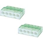 Lasklem - Vintex - 5 Polig - 0.2-2.5 mm2 - Wit - 2 Stuks, Doe-het-zelf en Verbouw, Elektra en Kabels, Ophalen of Verzenden, Nieuw