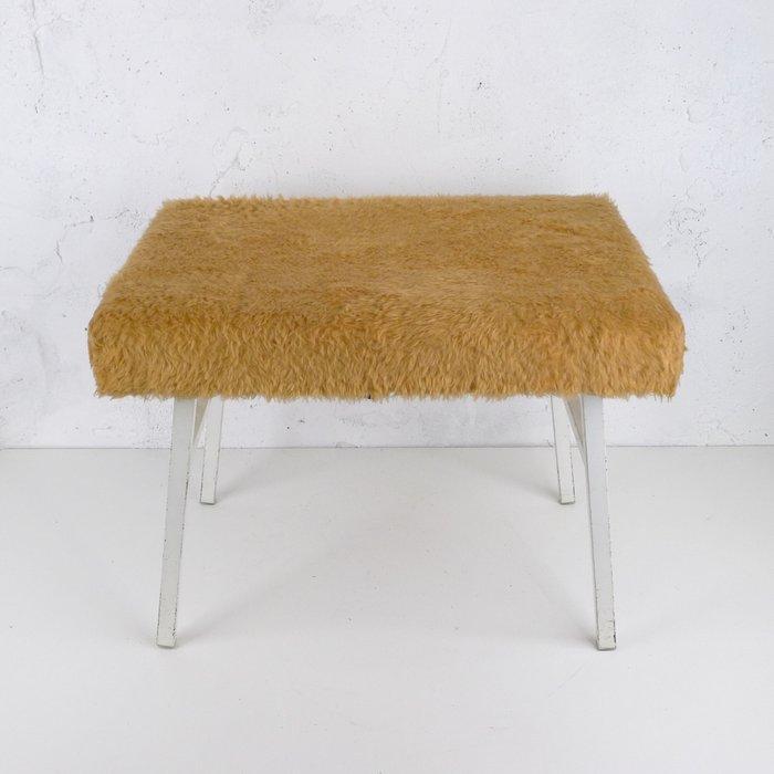Trapje - kruk - Hout, Metaal, Stof - Vintage trap die vouwt, Antiek en Kunst, Kunst | Designobjecten