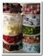 Parel Organza met parels 96 Bruin rol 5 m, Ophalen of Verzenden, Nieuw