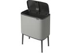 Brabantia Bo Touch Bin Prullenbak - 36 liter - Mineral, Verzenden, Zo goed als nieuw