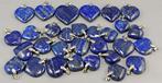 Lapis Lazuli edelsteen Hartvormige hangers - Hoogte: 36 mm -, Verzamelen, Mineralen en Fossielen