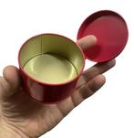 Klein metalen doosje met deksel (rood, 75 mm dia, 45 mm hoo, Ophalen of Verzenden, Nieuw