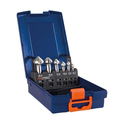 Rotec HSS-G Verzinkfrezenset 6-delig, Doe-het-zelf en Verbouw, Gereedschap | Boormachines, Nieuw, Verzenden