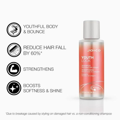 Joico YouthLock Shampoo Collagen Travel - 50ml, Sieraden, Tassen en Uiterlijk, Uiterlijk | Haarverzorging, Shampoo of Conditioner