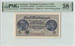 1940 Germany P 138a 5 Reichsmark Pmg 58 Epq, Postzegels en Munten, Bankbiljetten | Europa | Niet-Eurobiljetten, Verzenden