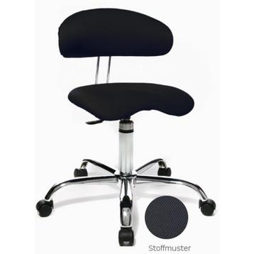 Werkkruk/Verhoogde Bureaustoel | Stof | Zwart | Ergonomisch beschikbaar voor biedingen