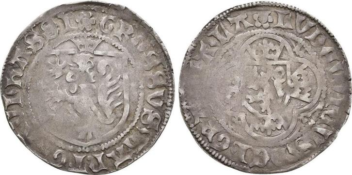 Kronengroschen o J Hessen: Ludwig I, 1413-1458:, Postzegels en Munten, Munten | Europa | Niet-Euromunten, Verzenden