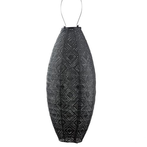 Solar Lampion Long Oval - Mosaic Dark Grey - 20 cm, Tuin en Terras, Buitenverlichting, Waterbestendig, Led, Zonne-energie, Minder dan 50 watt