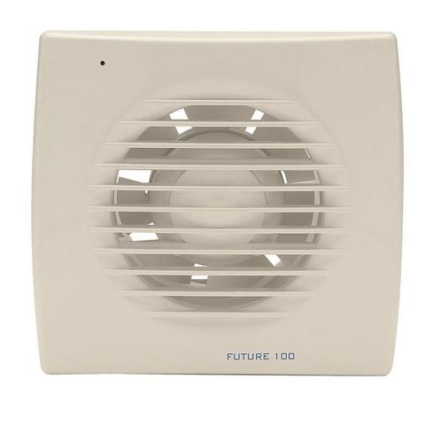 Solar badkamerventilator 100 mm wit met timer - Future-100, Doe-het-zelf en Verbouw, Ventilatie en Afzuiging, Ophalen of Verzenden