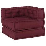 vidaXL Poef modulair kastanjebruin 70x70x54 stof, Huis en Inrichting, Woonaccessoires | Kussens, Verzenden, Nieuw, Rood
