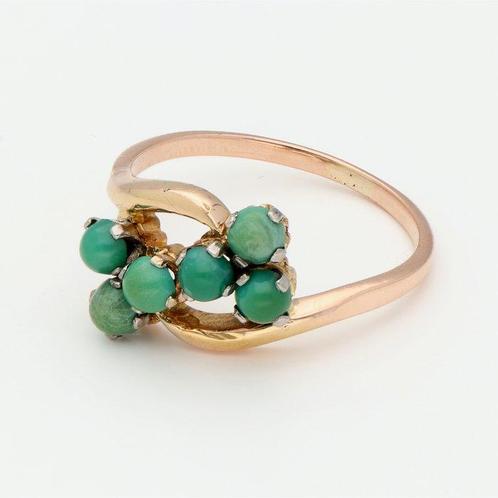 Zonder Minimumprijs - Ring - 18 karaat Roségoud - Turkoois, Sieraden, Tassen en Uiterlijk, Ringen