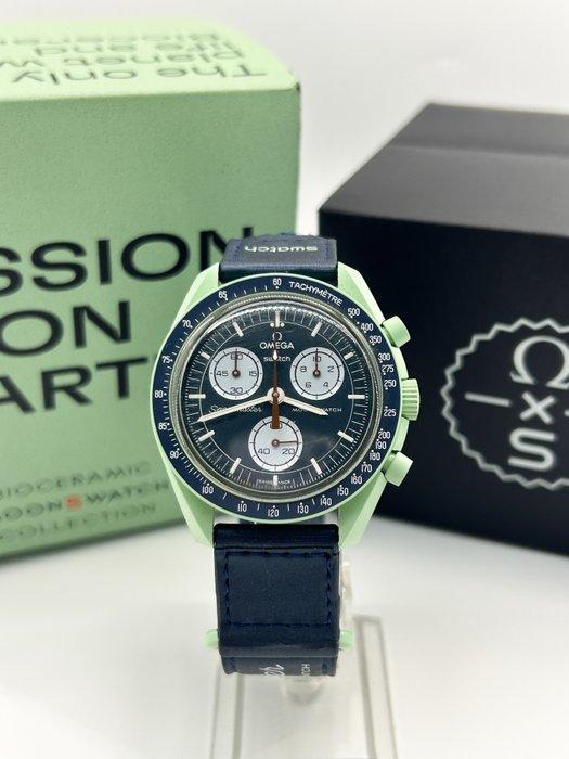 Omega x Swatch - MoonSwatch - Mission on Earth - Zonder, Sieraden, Tassen en Uiterlijk, Horloges | Heren