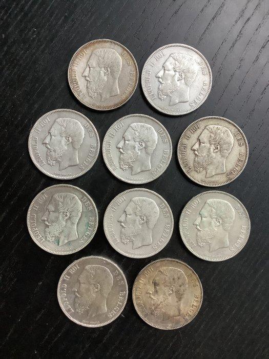 België. Leopold II. 5 Francs 1867-1876 (Zonder minimumprijs), Postzegels en Munten, Munten | Nederland