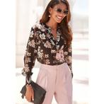Lascana Chiffon blouse met bloemenprint en v-hals,, Verzenden, Nieuw