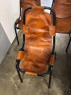 Stoel - Leer-Staal - Drie Leer Staal Vintage Stoelen