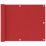 vidaXL Balkonscherm 75x600 cm HDPE rood, Verzenden, Nieuw