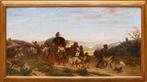 Adolf Northen (1828–1876) - Carovana in viaggio, Antiek en Kunst, Kunst | Schilderijen | Klassiek