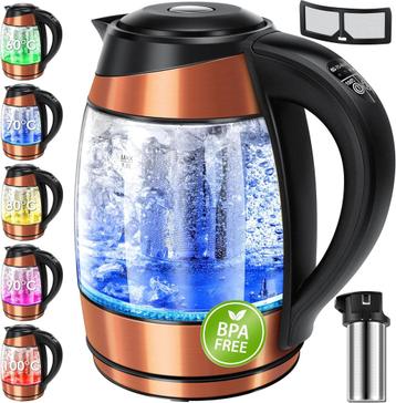 KESSER® Waterkoker - 1,8L - RVS - LED-verlichting - Koper beschikbaar voor biedingen