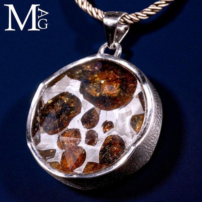 Een stukje van de kosmos Zilveren hanger met, Verzamelen, Mineralen en Fossielen