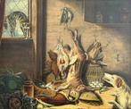 Bainbridge (XlX), Attrib. to - A cat and dog raid a larder -, Antiek en Kunst, Kunst | Schilderijen | Klassiek