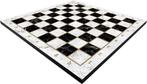 Zeer luxe houten schaakbord met marmer look