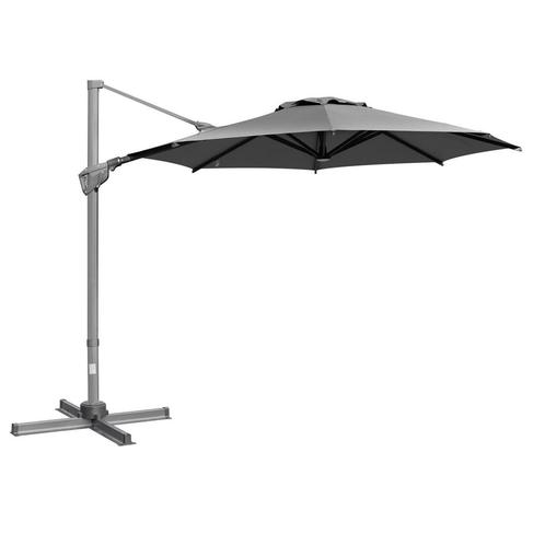 TRUUSK Parasol Ø300 Cm Met Krukinrichting, Verstelbaar, Donk, Tuin en Terras, Parasols, Nieuw, Verzenden