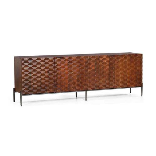 *WOONWINKEL* Tower Living Paola Mango Dressoir Houtsnijwerk, Huis en Inrichting, Kasten | Dressoirs, Nieuw, Verzenden