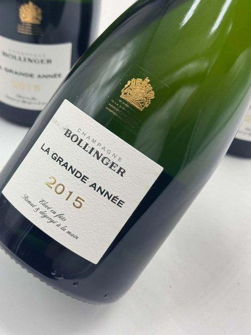 2015 Bollinger, La Grande Année - Champagne - 3 Fles (0,75, Verzamelen, Wijnen