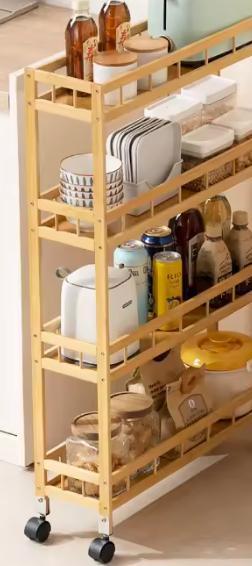 Smal Verrijdbaar Keukenrek – Meerlagen Spleetopbergrek, Huis en Inrichting, Keuken | Keukenelementen, Nieuw, Verzenden