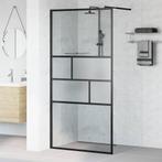 vidaXL Inloop Douche Wand Zwart 80 x 195 x 0.5 cm Glas en, Doe-het-zelf en Verbouw, Sanitair, Verzenden, Nieuw