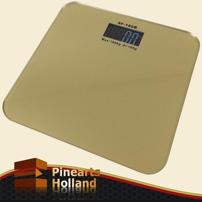 Digitale personenweegschaal in Goudkleur (180kg x 100g), Doe-het-zelf en Verbouw, Weegschalen, Overige typen, Nieuw, 100 tot 200 kg