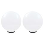 vidaXL LED-bollampen 2 st rond 50 cm PMMA, Tuin en Terras, Verzenden, Nieuw